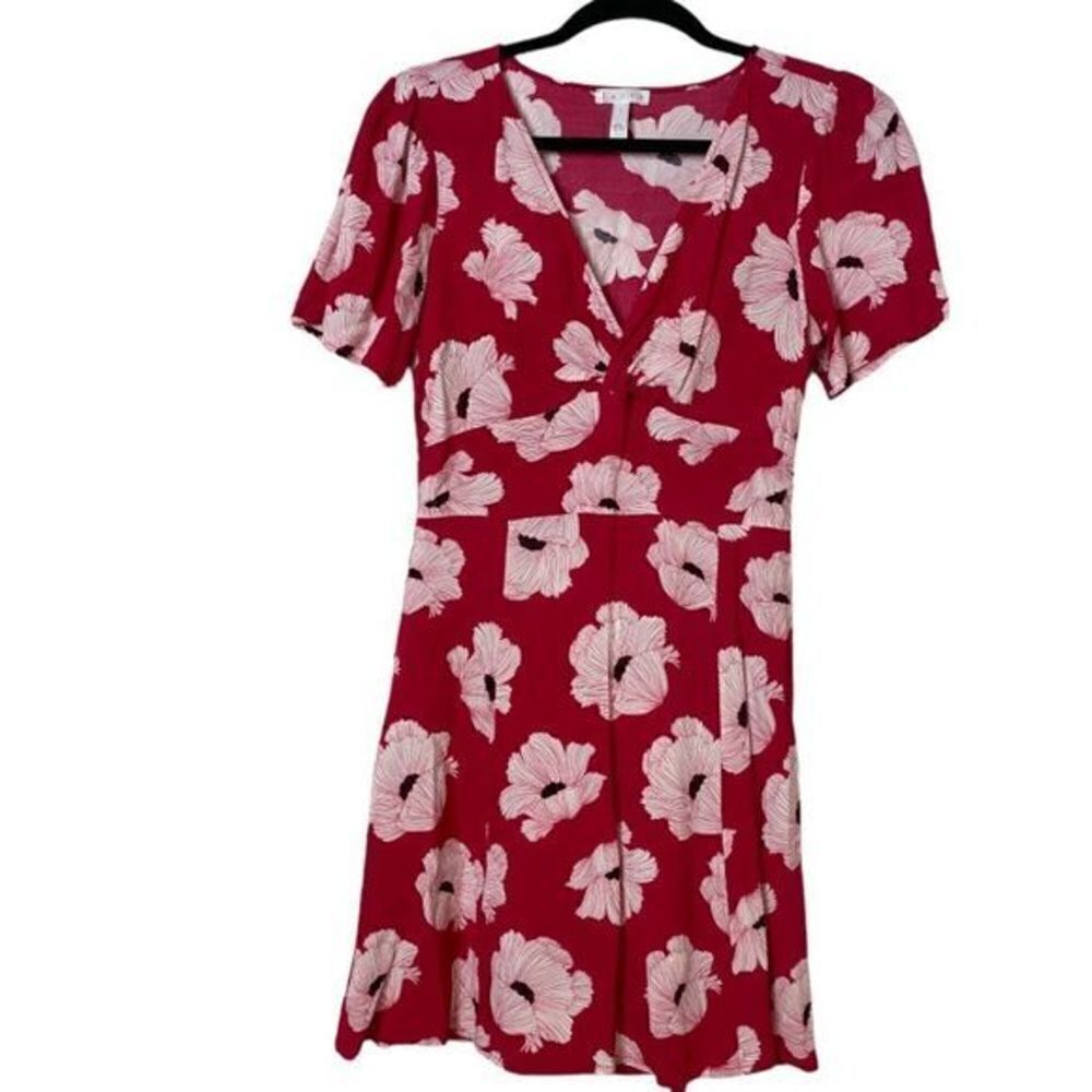 #160 LEITH Fushia floral mini dress